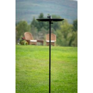 BirdsUP Bird Feeding Kit with Seed Catcher Tray and Single Pole, Reduces Fallen Seed Mess, Attracts Ground Feeding Birds, Easy to Clean Outdoor Design