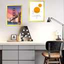 Gold 11x17 Picture Frame Set of 3, High Transparent Frame for 11 By 17 Photo Collage Canvas Poster Size Wall Mount and Tabletop Horizontally Vertically (Gold, 11 x 17 inches)
