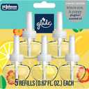 Glade PlugIns Refills Air Freshener, Lemon Zest & Poppy, Scented and Essential Oils for Home and Bathroom, 0.67 Fl Oz, 5 Count