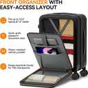 20 Inch Expandable Carry on Luggage Airline Approved with Front Pocket | Hardshell Suitcase, Cup Holder, Laptop Compartment, USB Charging Port, Brake Spinner Wheels, TSA Lock for Travel