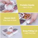 Large Snackle Box Container with Dip Container, 5 Compartments Snack Container with Lid and Handle, Veggie Fruit Divided Serving Tray for Party, Picnic, Dishwasher Safe, BPA-Free