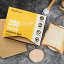 BagDream Paper Sandwich Bags 7.9x6.3x1.96" 200ct Recyclable Kitchens Paper Sack Sandwich Bags, Sealable with Thank You Stickers, Unbleached Natural Kraft Paper Bags