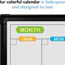 JILoffice Magnetic Calendar Whiteboard & Bulletin Corkboard Combination, Combo Board 24 x 18 Inch, 2 Pack, Black Aluminum Frame Wall Mounted Board for Office Home and School with 10 Push Pins