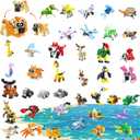 40 Pack Animals Building Blocks Set, 1298 PCS Bulk Creative DIY Toy for Adults, Party Favors, Fun Group Activity, Unique Gift for Animal Lovers, Office Decor, or Home Display (Animal A)