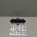 House Address Plaques Metal Address Sign Outside House Number Mailbox Number Sign for House Home Hotel Office Garden Decorative Wall Plaque(13.8 inch, Delicate Style)