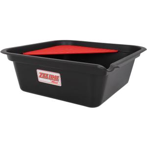 ZEELINE BY MILTON Drain Pan with Filter Drain, 9.5-Quart, For Use with Motor Oils, Transmission Fluids, and Coolants, with Removable Mesh (ZE702)