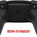 eXtremeRate Black Rubberized Grip Programable RISE4 Remap Kit for PS5 Controller BDM-010 BDM-020 Models, Upgrade Board & Redesigned Back Shell & 4 Back Buttons for PS5 Controller