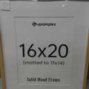 Upsimples 16x20 Frames Set of 3, Natural Solid Wooden Picture Frames, Display 11x14 with Mat or 16 x 20 Without for Vertical or Horizontal Wall Hanging