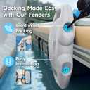 AWEMUFA Boat Fenders Easy to Install Bumper for Docking Ideal Fender for Pontoon, Bass, Jet Ski and Fishing Boats, Middle