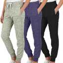 Real Essentials 3 Pack: Girls' Lounge Joggers Soft Athletic Performance Casual Sweatpants-Set 5, XS (7)