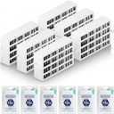 W10311524 AIR1 Refrigerator Air Filter Cartridge Replacement for Whirlpool Kenmore Refrigerator Compatible with Fresh Flow Refrigerator Air Filter, White, 6 Pack by Funmit