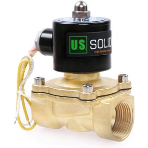 U.S. Solid 1" Brass Electric Solenoid Valve 110V AC Normally Closed Air Non-potable Water Oil Diesel