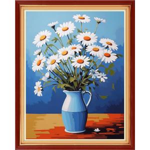 Dimxvean Stamped Cross Stitch Kits,Cross Stitch Kits for Adults Beginners,Embroidery Kits Full Range of Cross Stitch Stamped Kits Needlepoint Kits Cross Stitch Patterns-Beautiful Daisy 16x20 inch