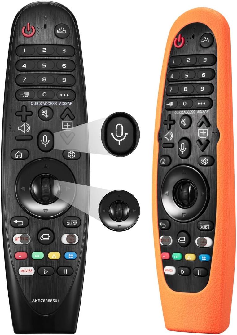Voice Remote for LG Magic Remote AKB75855501 Compatible with LG OLED QNED Nano Cell Webos TV with Pointer Function and Silicone Cover