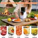 Cordless Electric Vegetable Slicer Chopper & Cheese Grater - Rechargeable Portable Salad Maker, Battery-Powered Electric Food Slicer for Home Kitchen Cucumber Carrots Cabbage