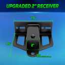 Universal Mower Trailer Hitch with 2in Receiver, Zero Turn Lawn Mower Tow Hitch Receiver for UTV Tractor Golf Cart,6mm Thickened Heavy-Duty Trailer Hitch Receivers with Chain Slot Pin Hole