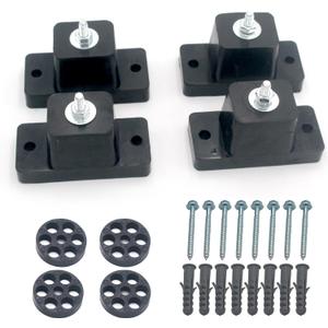 Anti-Vibration Shock Absorbing Rubber Ground Stand Mounting Bracket for HVAC, Central Air Conditioning or Mini Split Air Conditioner Condenser Pad Damping Compressor Feet (Small7500-35000BUT)