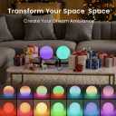 4 Pack 3-inch Smart Sphere Night Light, Rechargeable LED Ball Lights, 16 RGB Color Change Mood Lighting, Waterpro Battery Ideal for Pool Bedroom Kids Room Party and Holiday Ambient Lighting