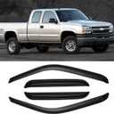 Window Rain Guards for 1999-2006 Chevy Silverado/GMC Sierra 1500/2500/3500HD Extended Cab, Window Visor Vent Wind Shade Deflector Shield Protector Sun 2007 Silverado/Sierra Classic, Out Channel, 4PCS