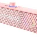 FULMINARE Bluetooth Speaker with 26W HD Sound, Portable Speaker Up to 30H Playtime, AUX&TF-Card&USB Input, LED Lights, Speakers Bluetooth 5.3 Wireless for Home/Party/Outdoor, Birthday Gift (Pink)