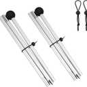 2 Packs Replacement Beach Tent Poles,Aluminum Canopy Foldable Poles for Camping, Hiking,Outdoor Sport Activities