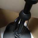 VEHHE Paper Towel Holder Countertop, Black Paper Towel Holder with Spring Activated Arm and Damping Effect, Simply Tear Paper Towel Stand for Bathroom and Kitchen (Black)