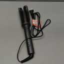 LA MAESII Automatic Rotating Curling Iron, Hair Curler with 3 Temps Fast Heating, 2-Way Rotating 1 Inch Curling Wand, Ceramic Coating, Ionic, Anti-Scald, Anti-Tangle, Dual Voltage Auto Shut-Off (Gray)