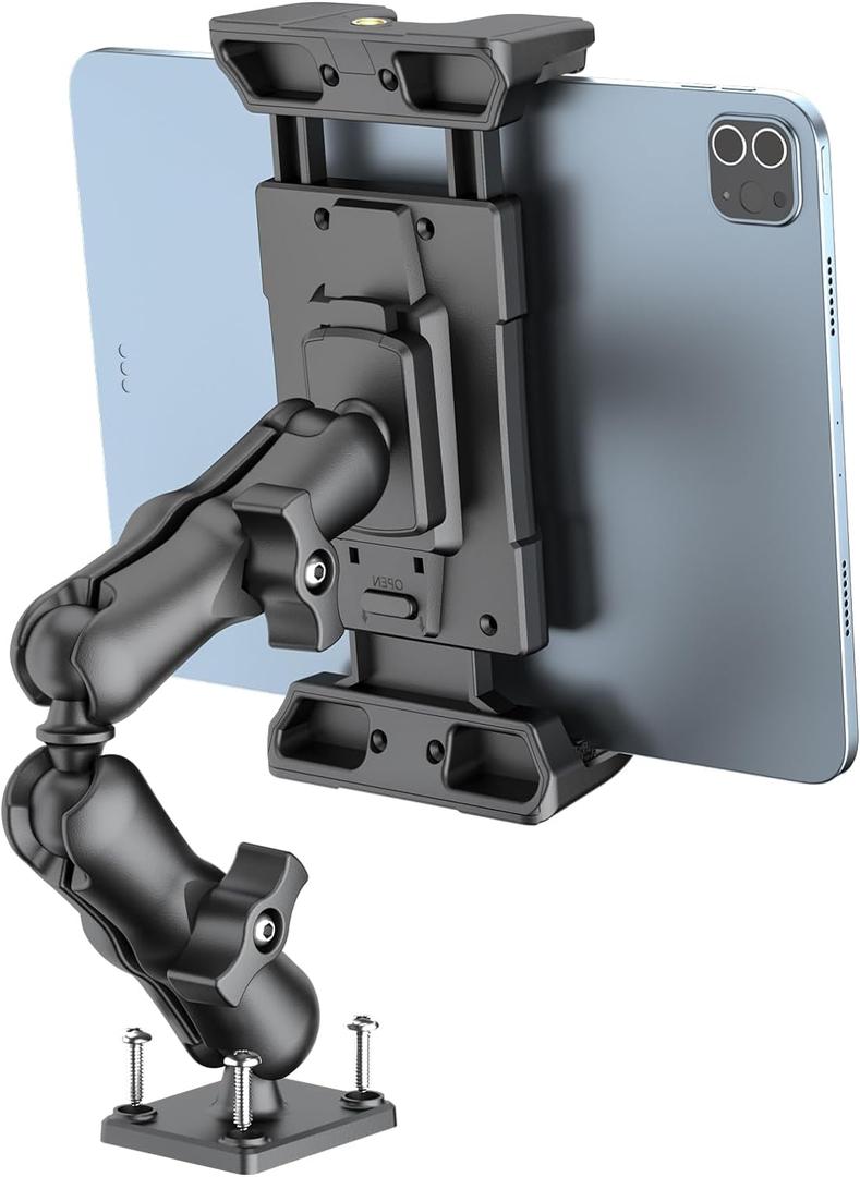 OHLPRO Tablet Mount for Truck - Heavy Duty Drill Base - Tablet Holder for Car Dashboard, iPad Holder for All 5"-13" iPad Pro Samsung Galaxy Kindle fire Tablets and Car Wall Desk etc. (8 inch)