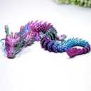 3D Printed dragon toys with eyes,Flexible Realistic Articulated Knight Fidget Toys,Mystery Figurines Gifts for Easter Basket Stuffers,Executive Desk Dcor and Festival Collectible (17.72inch)