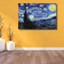 dgbtcart Starry Night, Vincent Van Gogh Canvas Wall art, Classic Paintings Reproduction Pictures Poster, Abstract Artwork Prints for Home Decor 16" x 24"