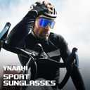 Sports Sunglasses. Ultra-light TR90 Frame, UV400 protection. Ideal for Pickleball, Cycling and Outdoor sports (Black/Blue Mirror)