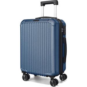 LIGHT FLIGHT Carry On Luggage 22x14x9 Airline Approved, Durable Hard Shell Carry On Suitcases with Wheels, Expandable Hardside Lightweight Travel Luggage with TSA Lock, Royal Blue, 20 Inch Carry-on