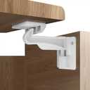6 Pack Upgraded Invisible Baby Proofing Cabinet Latch Locks - No Drilling or Tools Required, Children Proof Cupboard Drawers Latches, Works with Most Cabinets and Drawers - Adhesive Easy Installation
