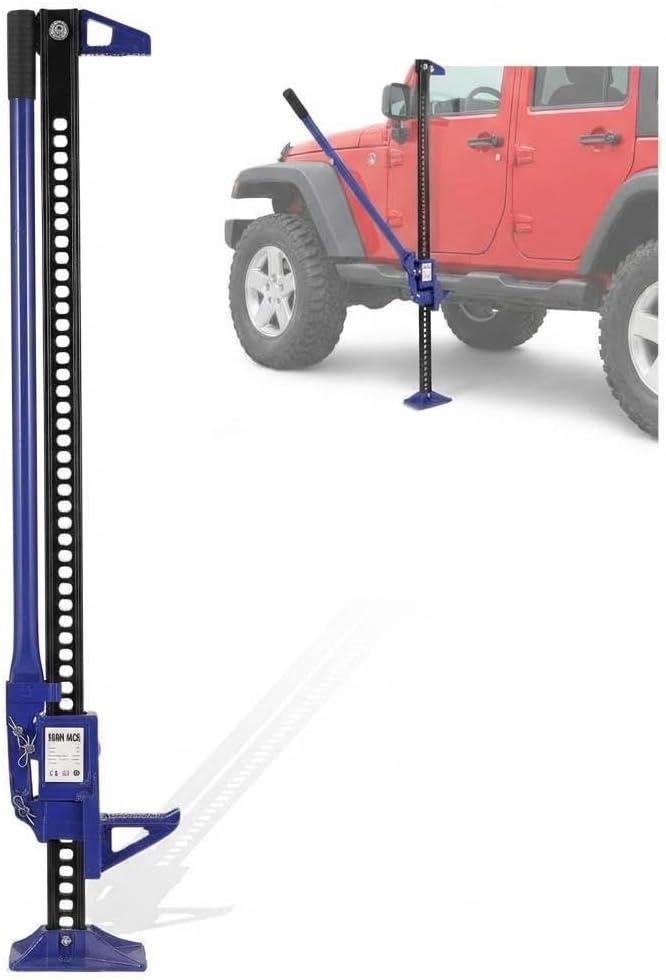 3-Ton Heavy Duty Farm Jack - 60" High Lift Ratcheting Off Road Jack, 6000 LB Capacity, 6.1" - 53.94" Adjustable Height for Trucks, UTVs, ATVs, Trailers