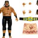 Mattel WWE Ultimate Edition Action Figure & Accessories Set Umaga 6-inch Collectible with Swappable Heads & Hands, 30 Articulation Points