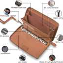 Cash Envelope Wallet Brown All in One Budget System RFID Blocking with 12x Tabbed Cash Envelopes, 12x Monthly Budget Cards,1x Yearly budget planner sheet Complete Money Organizer Set for Cash