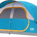 CAMPROS CP Upgraded 6/8 Person Camping Tents, Waterproof Windproof Family Tent with Larger Mesh Windows & Door, Double Layer, Easy Set Up, All-Season Dome Tent with Top Rainfly & Carry Bag