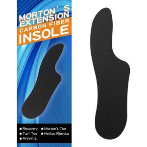 Morton's Extension Orthotic Rigid Carbon Fiber Insole Insert for Men Women for Morton's Toe Turf Toe Hallux Rigidus Arthritis Limitus (1 Pc, 10.85 / 275mm - Men's 10 / Women's Size 11)