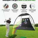Golf Net: 10 x 7ft Golf Hitting Practice Net for Backyard Driving, Indoor & Outdoor Chipping Training Net with Mat, Targets & Balls, Ideal Gifts for Christmas Him Men Dad Husband Grandpa Boys Golfers