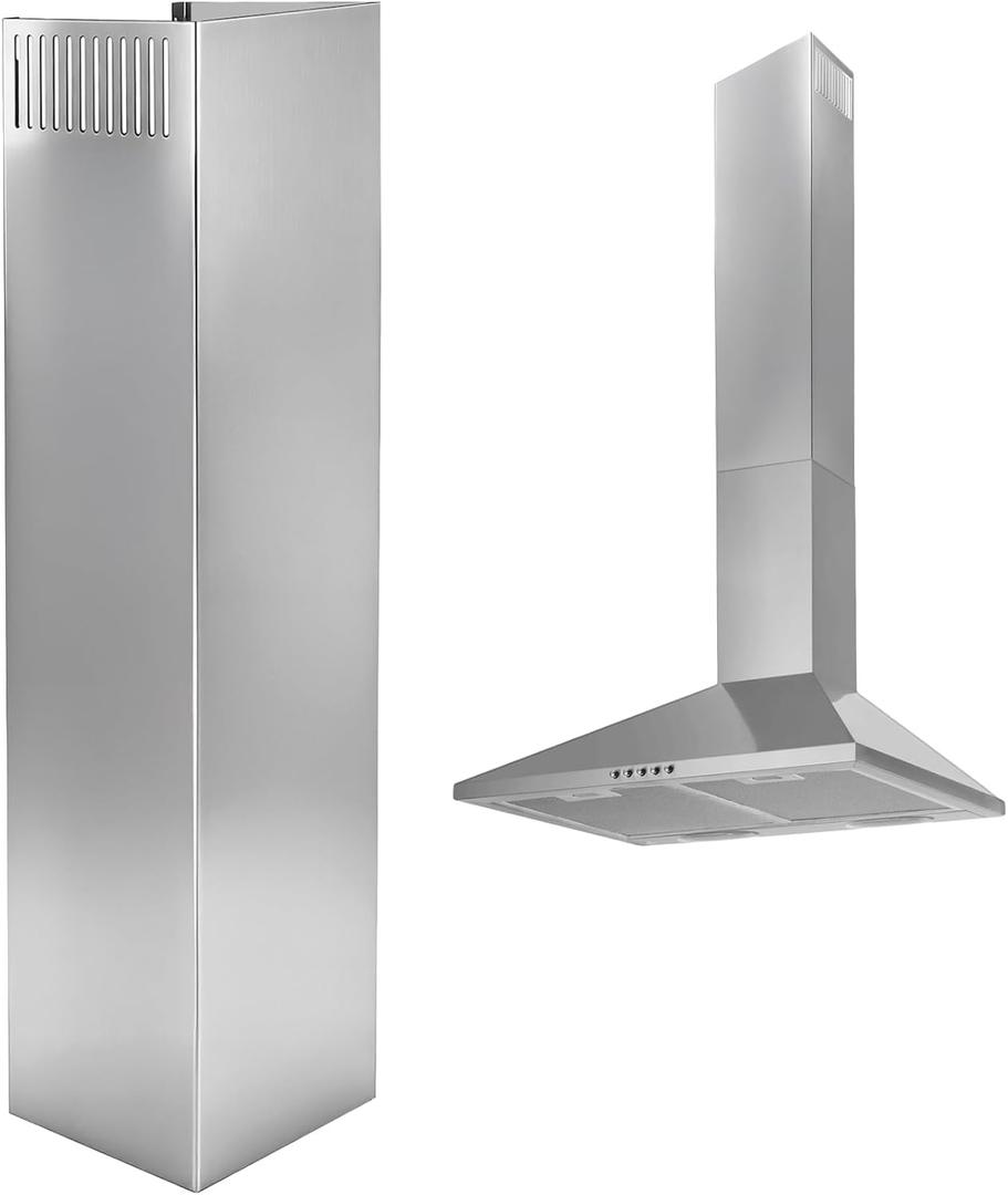 31.5" x 8" x 6.7" Range Hood Extension Fit for SNDOAS GD24 GD17, Upper Piece Stainless Steel Range Hood Chimney Extension for High Ceilings, Extend Ventilation Reach, Sleek Modern Design