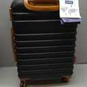 AnyZip Luggage PC ABS Hardside Lightweight Suitcase with 4 Universal Wheels TSA Lock Checked-Large 28 Inch Black Brown