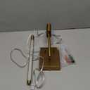 Modern Plug in Wall Sconce Indoor Ambient Lighting for Bedroom, Gold LED Wall Mounted Reading Lamp with Switch, Corded Minimalist Linear Wall Light with 5.9FT Clear Cord for Living Room Corner Hallway (1-PCS)