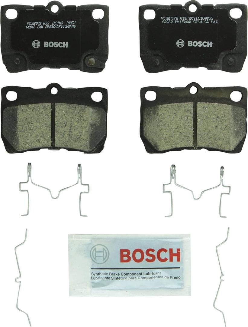 BOSCH BC1113 QuietCast Premium Ceramic Disc Brake Pad Set - Compatible with Select Lexus GS300, GS350, GS430, GS450h, GS460, IS250, IS350; REAR