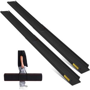 Wheelchair ramp 7FT, Lightweight, Retractable and Portable, can be Used for Wheelchair ramps, Comes with a Handbag-Black