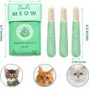 2 x 3 Pack Puff Stick Cat Catnip Toys with a Storage Box, Funny Cat Chew Toys Teething Interactive Catnip Filled with 100% Pure Organic Catnip for Indoor Cats
