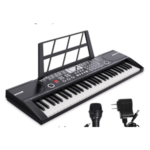 61 keys keyboard piano, Electronic Digital Piano with Built-In Speaker Microphone, Sheet Stand and Power Supply, Portable piano Keyboard Gift Teaching for Beginners