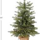 Mini Artificial Tabletop Christmas Tree W Burlap Base 3ft
