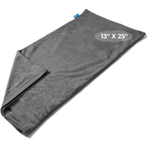 CooCoCo Heating Pad Cover, Crystal Velvet Cover for 12'' x 24'' Heating Pad, Soft Replacement Cover, Washable Cover for Electric Heating Pad, Cover ONLY, Gray