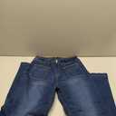 Sidefeel Women's Wide Leg Jeans High Waisted Tummy Control Stretchy Pockets Front Straight Leg Jeans, Size 12