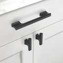 Asidrama 10 Pack Matte Black Kitchen Cabinet Knobs Dresser Knobs Drawer Knobs Single Hole Cabinet Pull Handles for Kitchen Wardrobe Cupboard